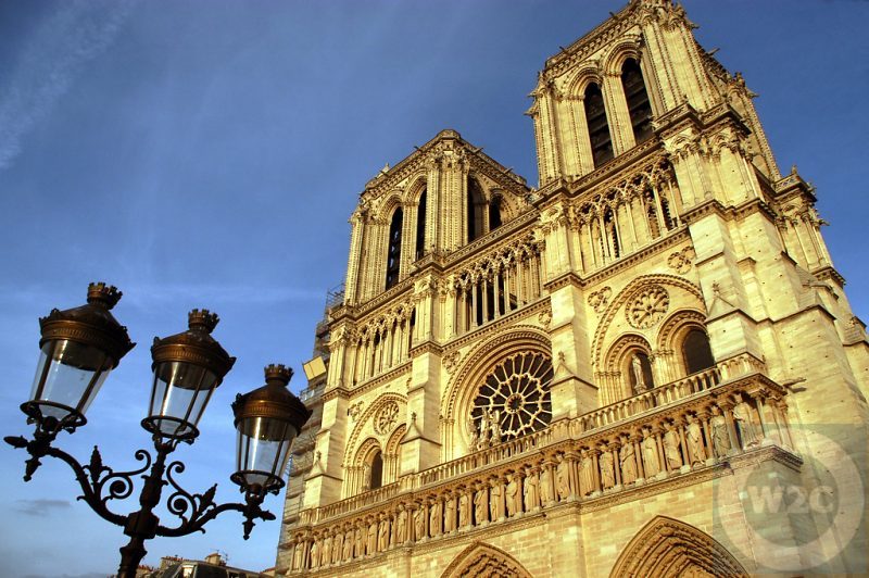 France - Paris - Notre Dame Cathedral in late afternoon sun
