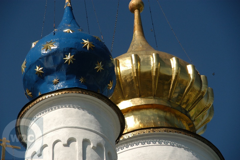 Russia - the Golden Ring - domes of the Monastery of St. Jacob, Rostov