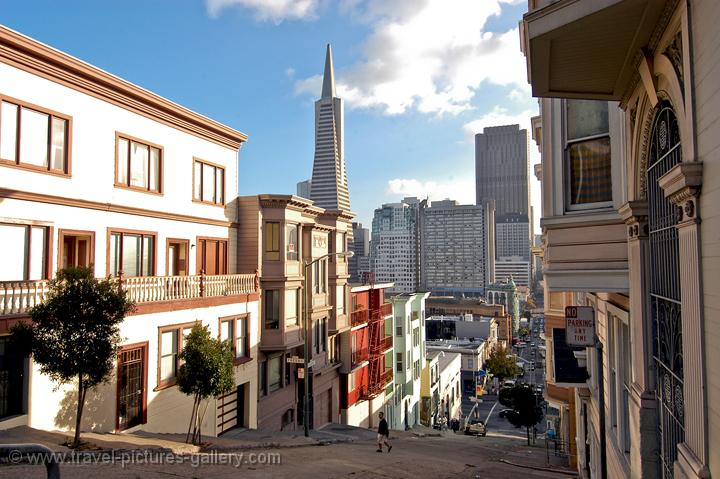 downtown with the Transamerica Pyramid landmark