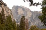 Half Dome on a cloudy evening