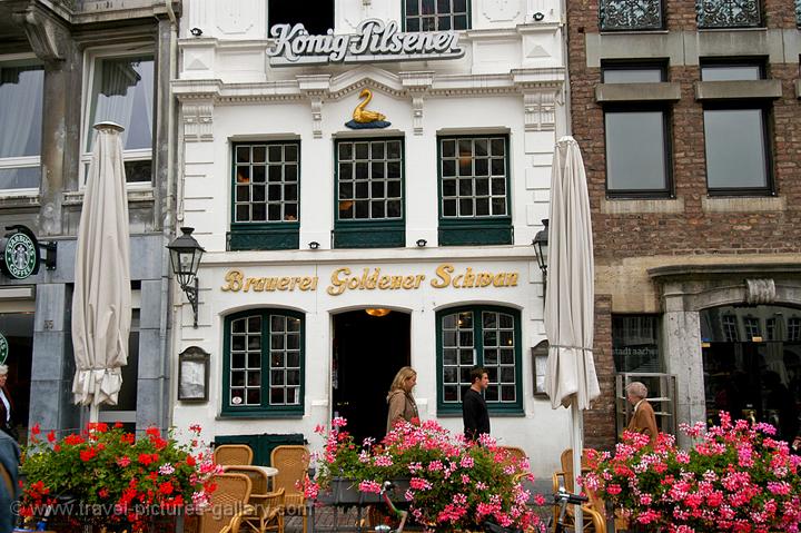 a cafe on the Marktplatz, the market square