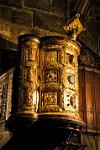 the guilded pulpit in the Cathedral