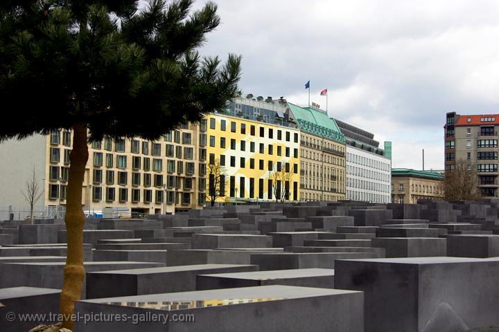 the Jewish Holocaust Memorial, field of stelea