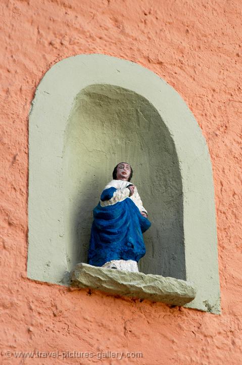 small statue at a village church