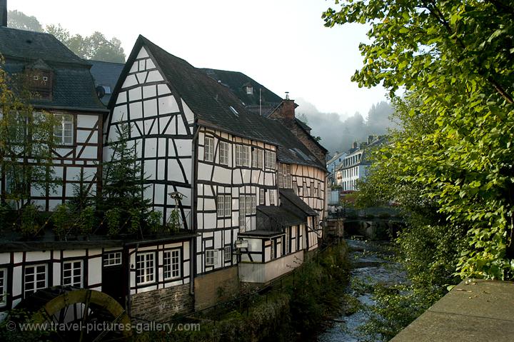 half-timber houses along the Rur River