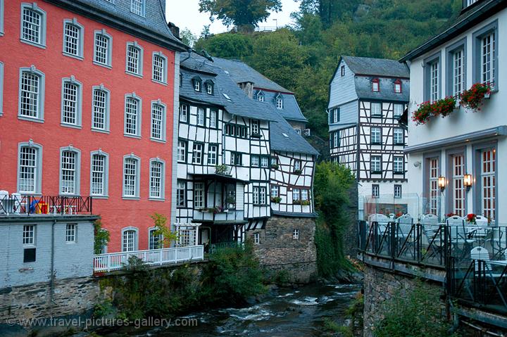 half-timber houses along the Rur River