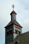 a village church tower