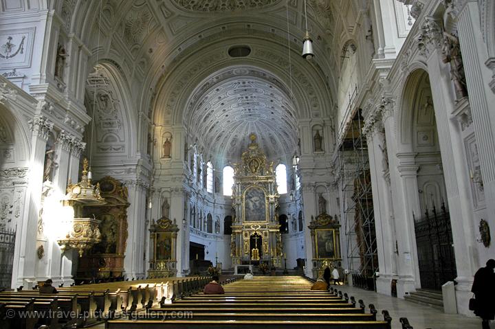 interior of the St Michael Jesuit church