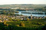vineyards and the town of Rüdesheim