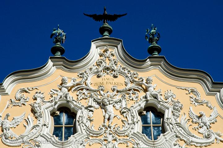 the Baroque Haus zum Falken, detail