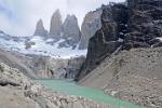 a national park encompassing mountains, a glacier, lakes and rivers in southern Chile