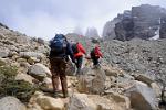 making the trek to the Torres base
