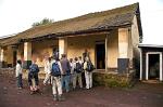 the customs house, crossing the border with Uganda