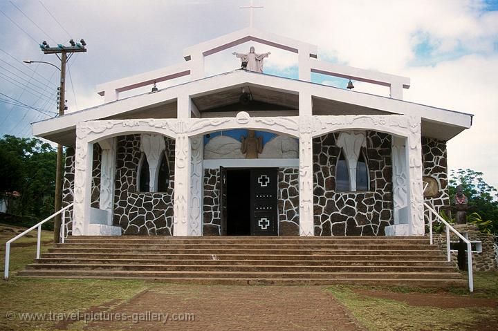 Pictures of Chile- Rapa Nui- Easter Island - Catholic Church in Hanga Roa