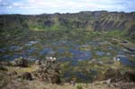 Pictures of Chile- Rapa Nui- Easter Island - the caldera at Rano Kau