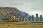 Ahu Tongariki, cliffs of the Poike Peninsula.