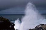 ocean spray, darkening sky