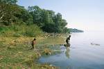 fetching water, Lake Tana