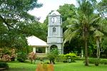 the clock tower in Thurston Gardens