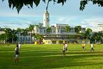playing soccer in Albert Park
