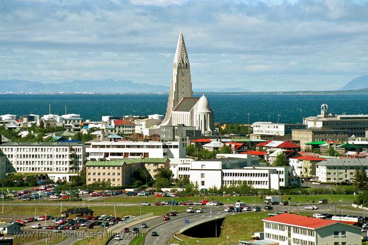 panoramic view over Reykjavik