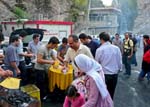 narrow streets of Darband, imam festival