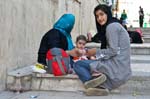 women picknicking in the street
