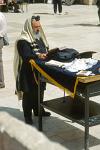 Jewish man praying at the Wailing Wall