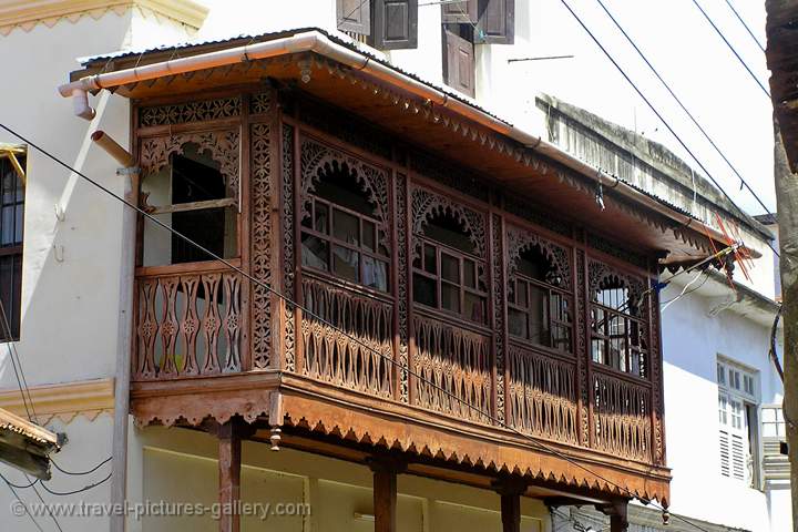 decorated balcony, Old Town, Mombasa