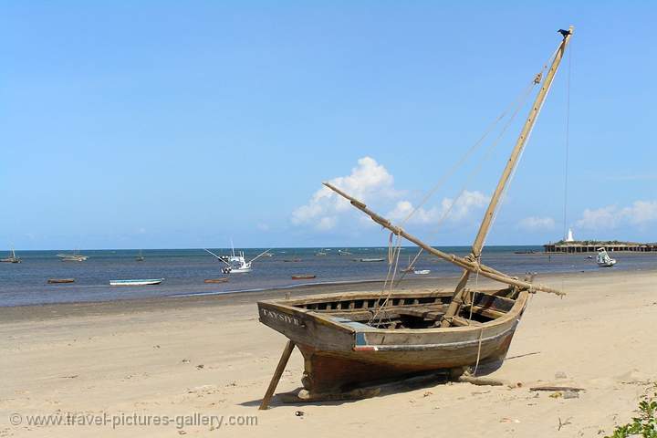 fishing boat on the beach, Malindi