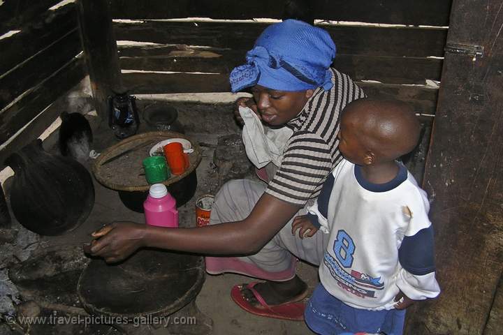 woman at work in the kitchen, Machakos