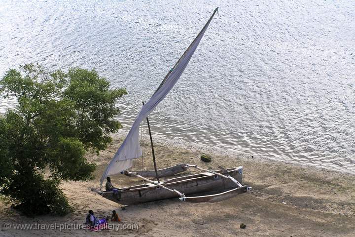 fishing boat on the beach, Mtwapa