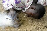 Pictures of Kenya by Heleen - Masai man making a fire, Samburu N.P.