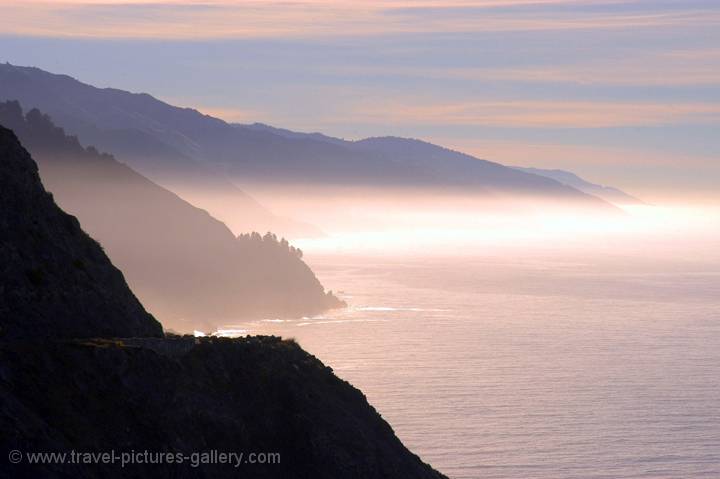 Big Sur, morning fog, Julia Pfeiffer Burns State Park, California, USA