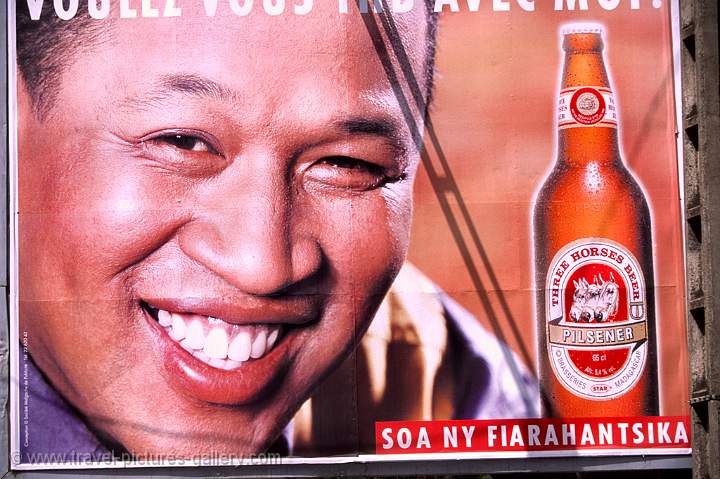 beer billboard, Antananarivo