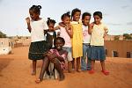 village kids posing