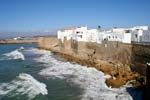 whitewashed houses in a coastal village