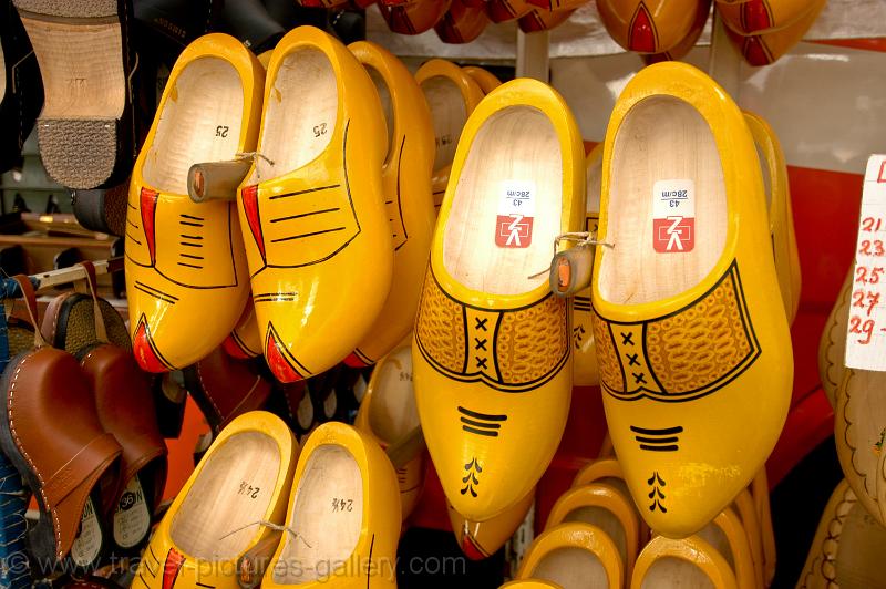 wooden shoes, at a tourist shop