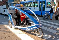 a cycle taxi, an alternative eco-friendly way to travel