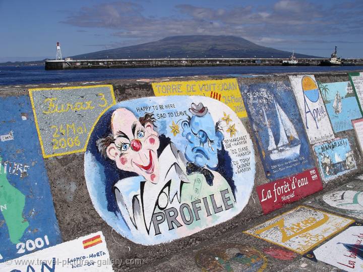 Horta harbour graffiti, Faial Island