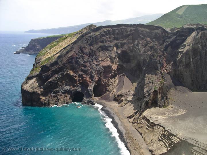 volcanic coast, Capelinhos Peninsula, Faial