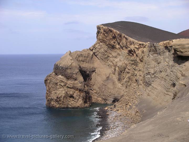 volcanic coast, Capelinhos Peninsula, Faial