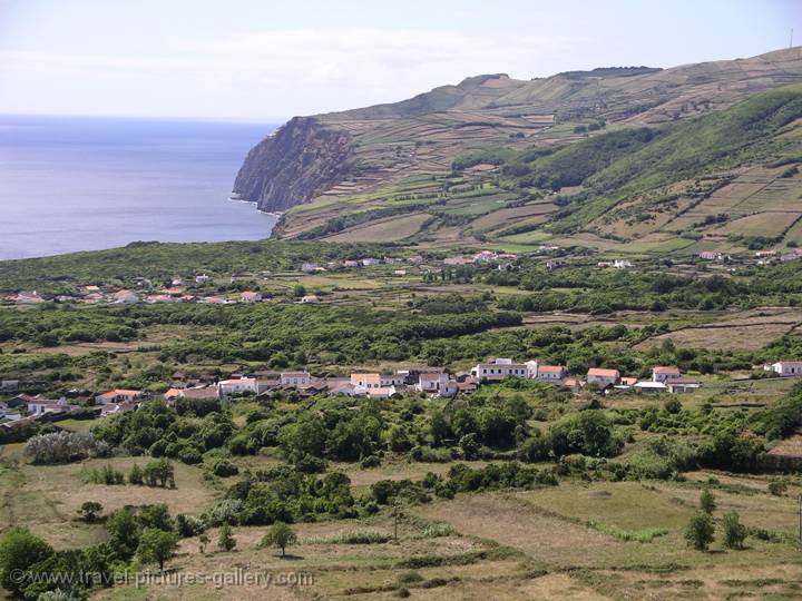 walk from Santa Cruz to Praia via Guadalupe , Graciosa Island