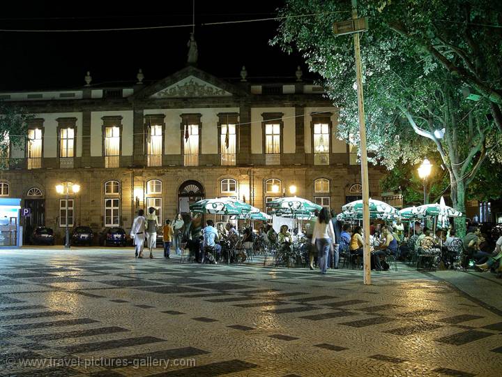 square by night, Angra do Herosmo, Terceira Island