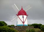 red white and blue windmill, Graciosa Island