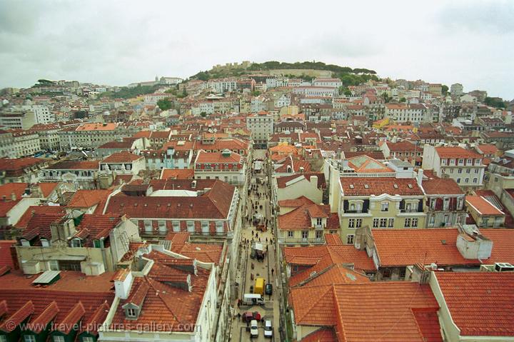 overlooking Lisbon from the Elevador de Santa Justa