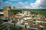 the old walled town of Obidos with the Castelo