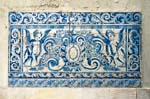 Azulejos, traditional blue tiles, Alfama, Lisbon