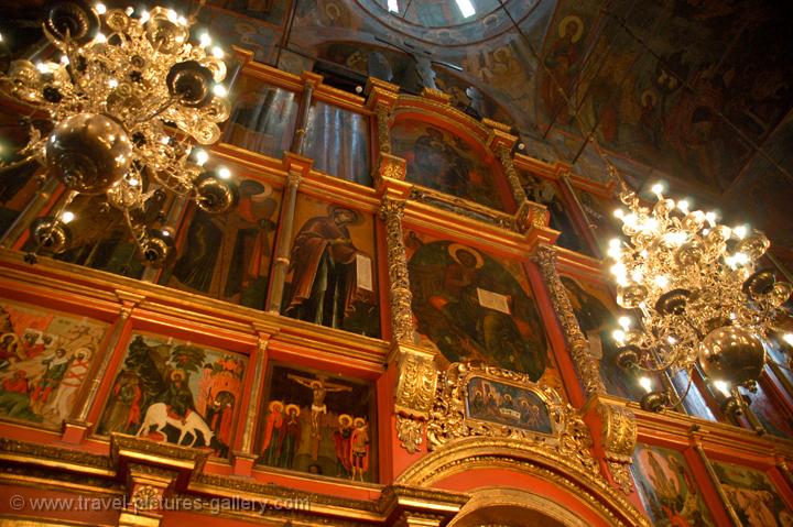 interior of the Archangel Cathedral, the Kremlin 