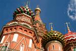 the domes of St. Basil's Cathedral, Red Square